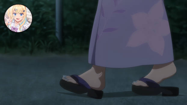 Runa Shirakawa Feet - Walking with Getas