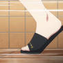 Mami Nanami Feet - A step in black sandals