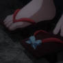 Azusa Kannawa Feet -In fixed up getta sandal