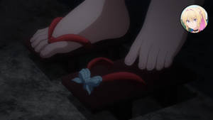 Azusa Kannawa Feet -In fixed up getta sandal