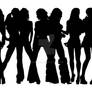 Stripper Girl Silhouettes 3