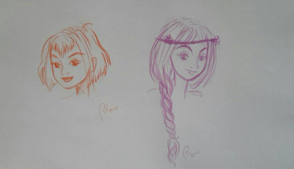 Girls Sketch 2 By TheSleepingBibi On DeviantArt girls-sketch-2-by-thesleepingbibi-on-deviantart