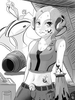 Inktober #4 - Loli Mechanic