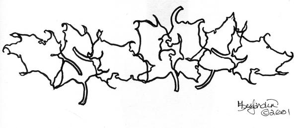 2001 leaf tattoo design by pommefritz