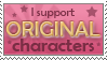 I support original characters by vero-g6-stamps