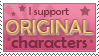 I support original characters