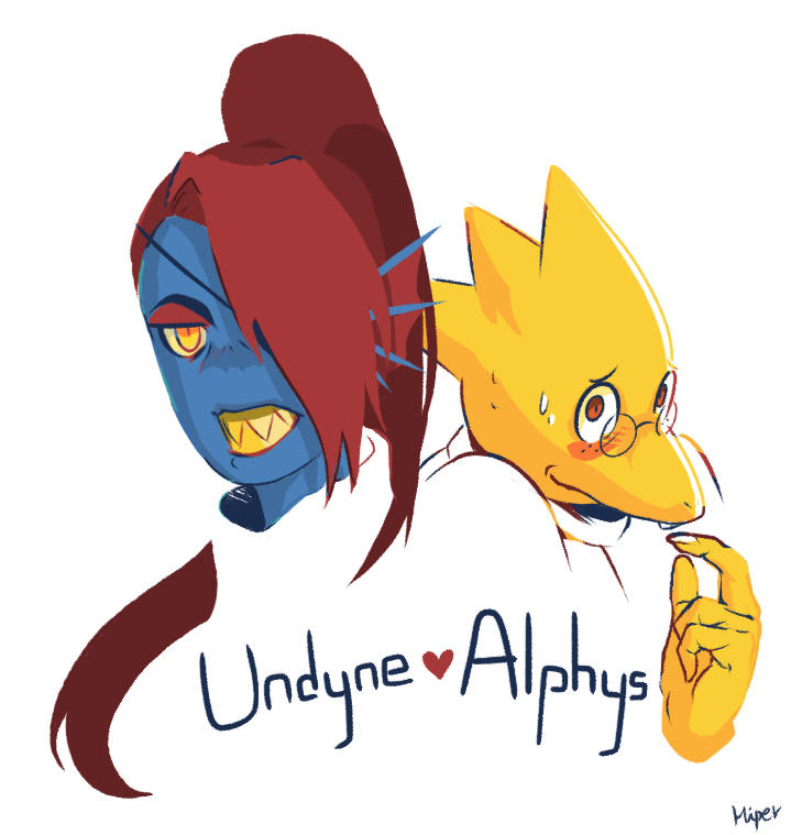 Undyne X Alphys by KORHIPER on DeviantArt