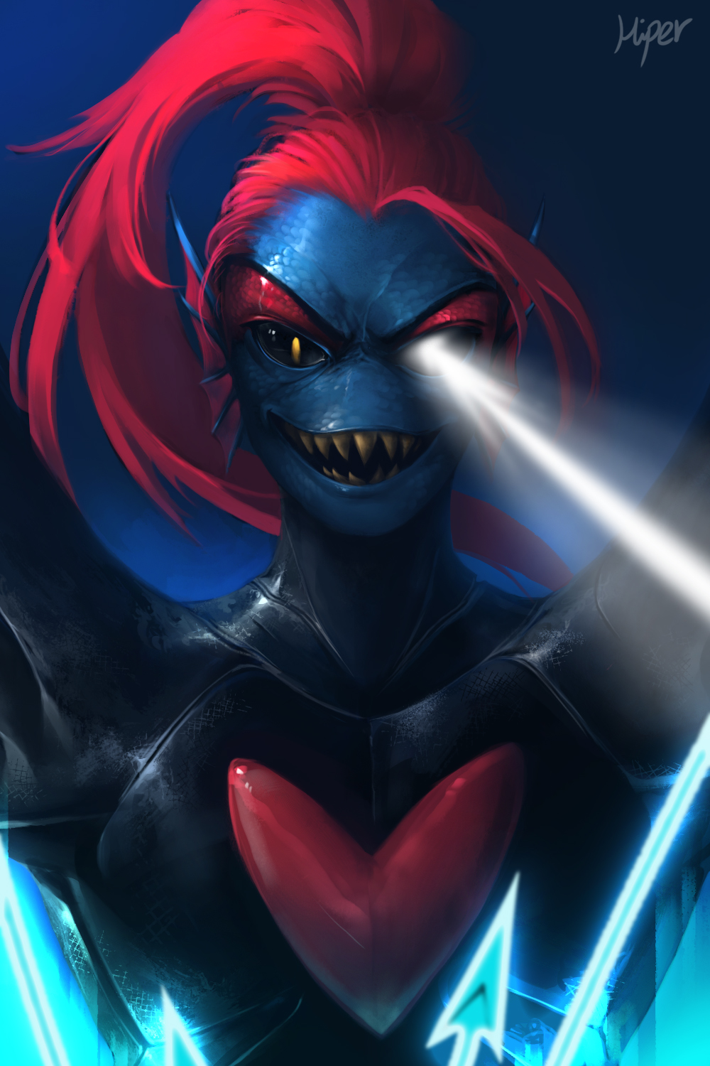 Undyne Masked Undyne The Undying by KORHIPER on DeviantArt