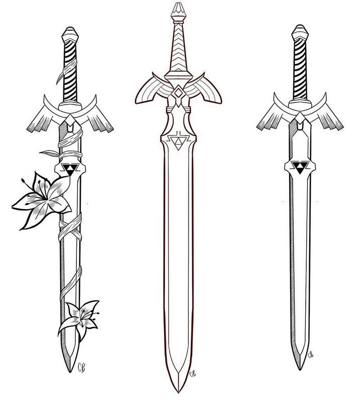 Legend of Zelda Master Sword Tattoo Design by c8linball on DeviantArt