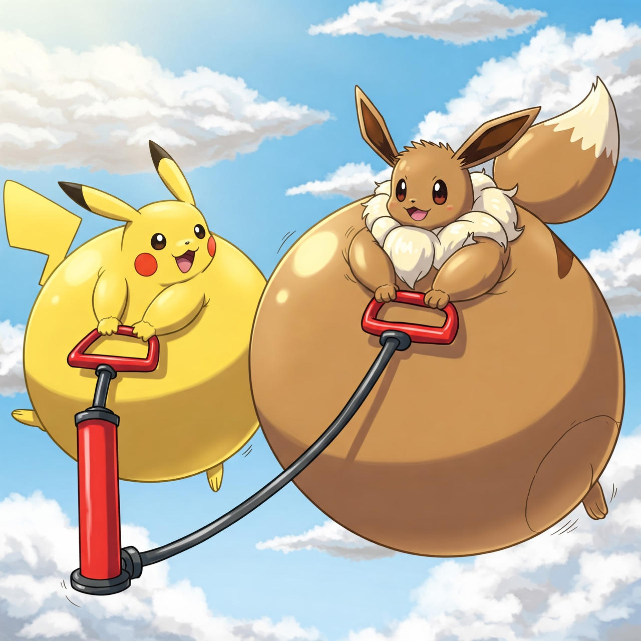 Fluta Inflation Pikachu and Eevee Inflation by NotCrystalight on DeviantArt