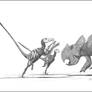 Velociraptor and Protoceratops