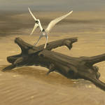 Pterodactylus kochi landing by jconway