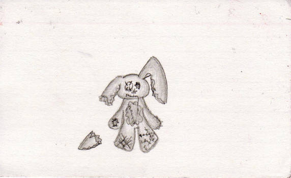 worn rabbit toy