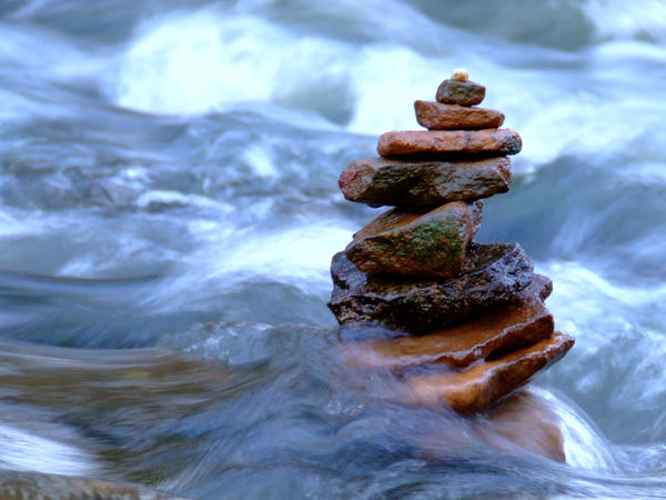 stones in water