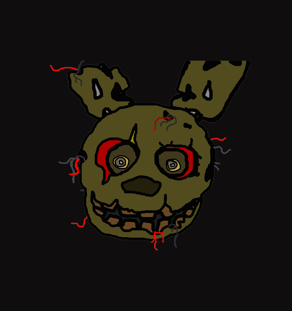 Springtrap Face POSTER by SkyGoldenYTB on DeviantArt