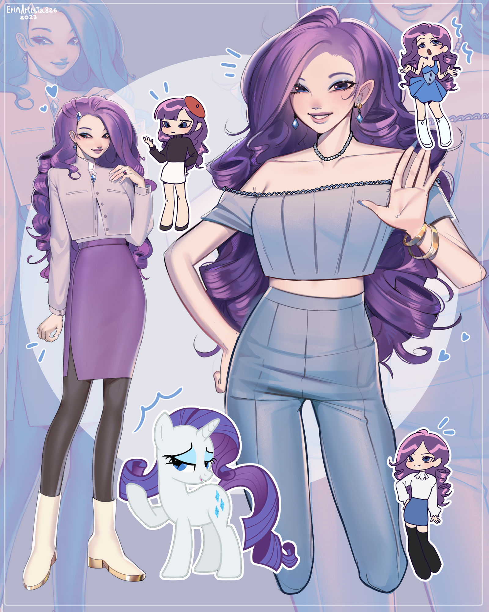 Puffed Rarity Deviantart Rarity by ErinArtista on DeviantArt