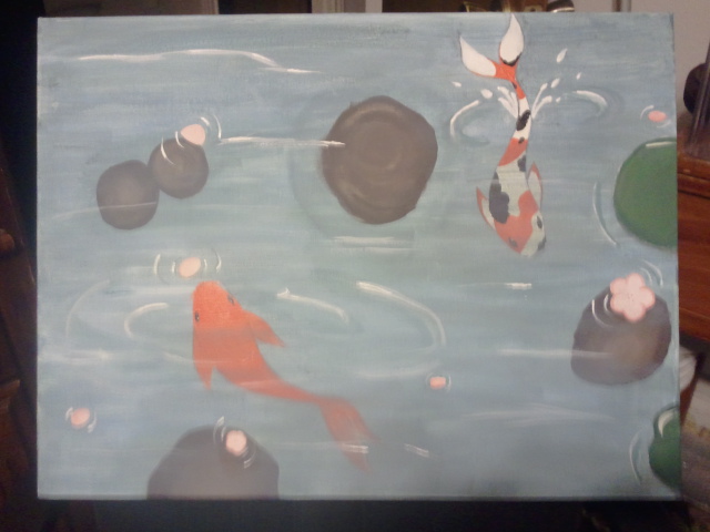 Koi Panel Painting 1 of 3