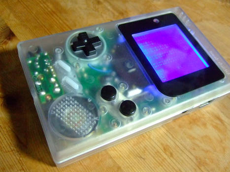 Game Boy with backlight and transparent case