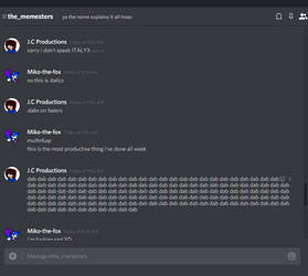 this is what i did the second day of discord