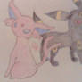 Espeon and Umbreon