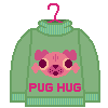 Mabel's Sweater-Pug hug