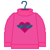 Mabel's Sweater-pink Heart with sunglasses by Lady-Pixel