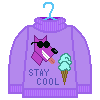 Mabel's Sweater-Dog with sunglasses and ice cream by Lady-Pixel