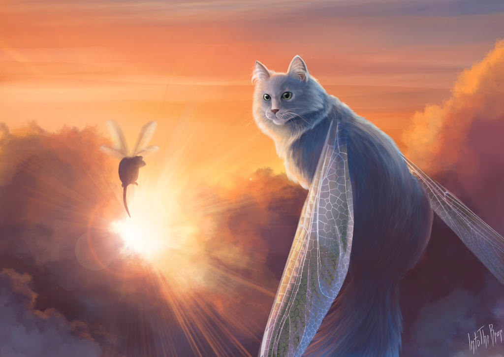 Sky cat by IntoTheBear on DeviantArt