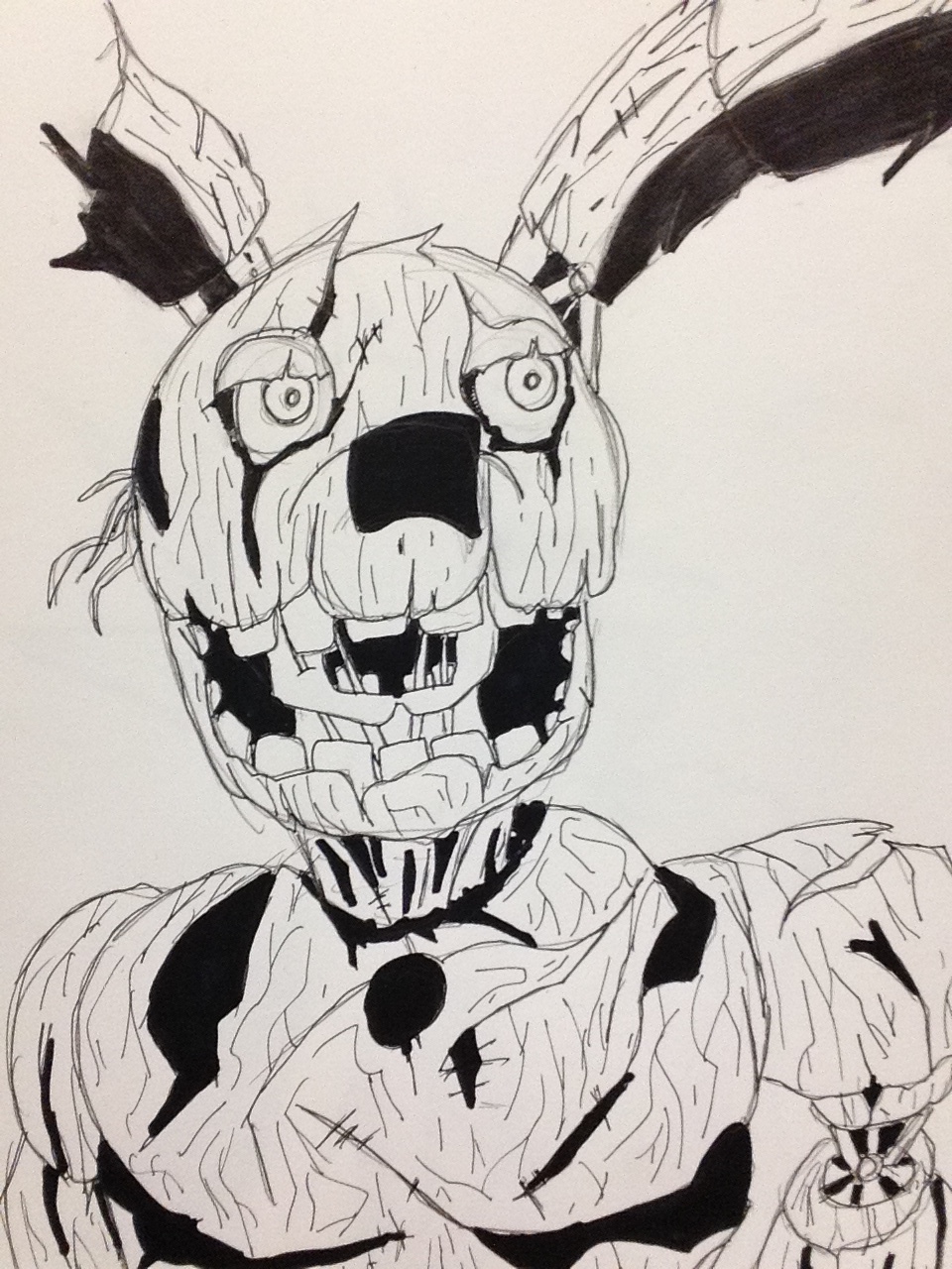 SpringTrap Sketch by ITheDollMaker on DeviantArt