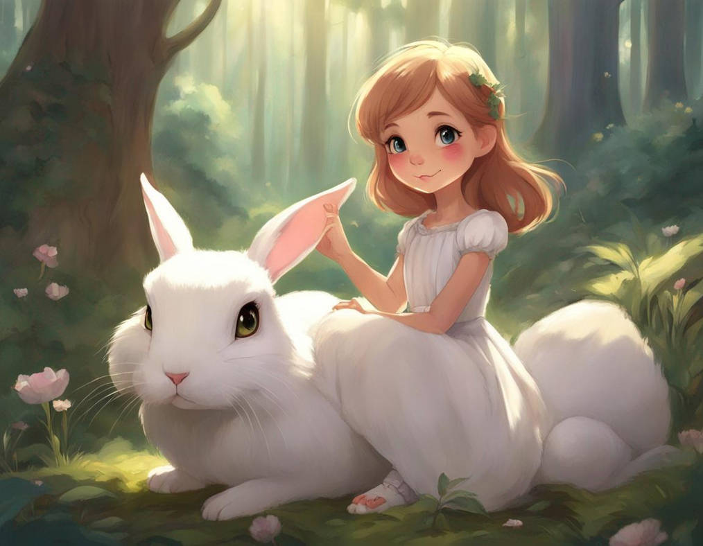 Girl with giant rabbit by OlhaPhotoArt on DeviantArt