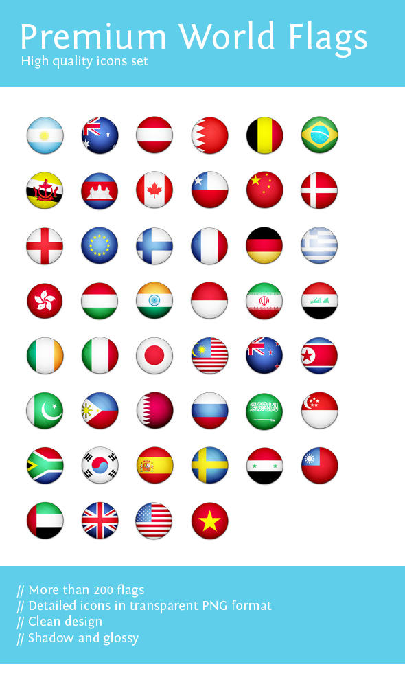 Premium World Flags