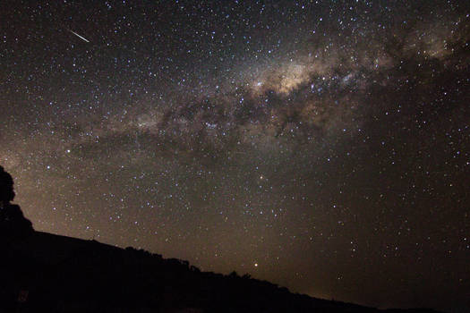 The Milky Way and Asteroid