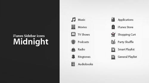 iTunes Sidebar - Midnight