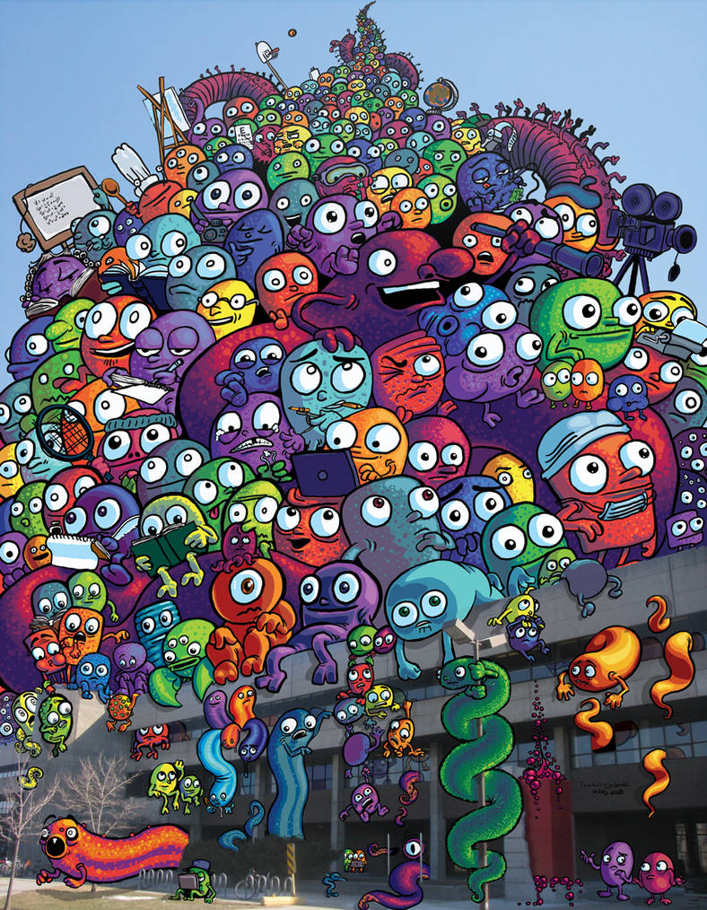 Monsters on a college by FrankieSmileShow