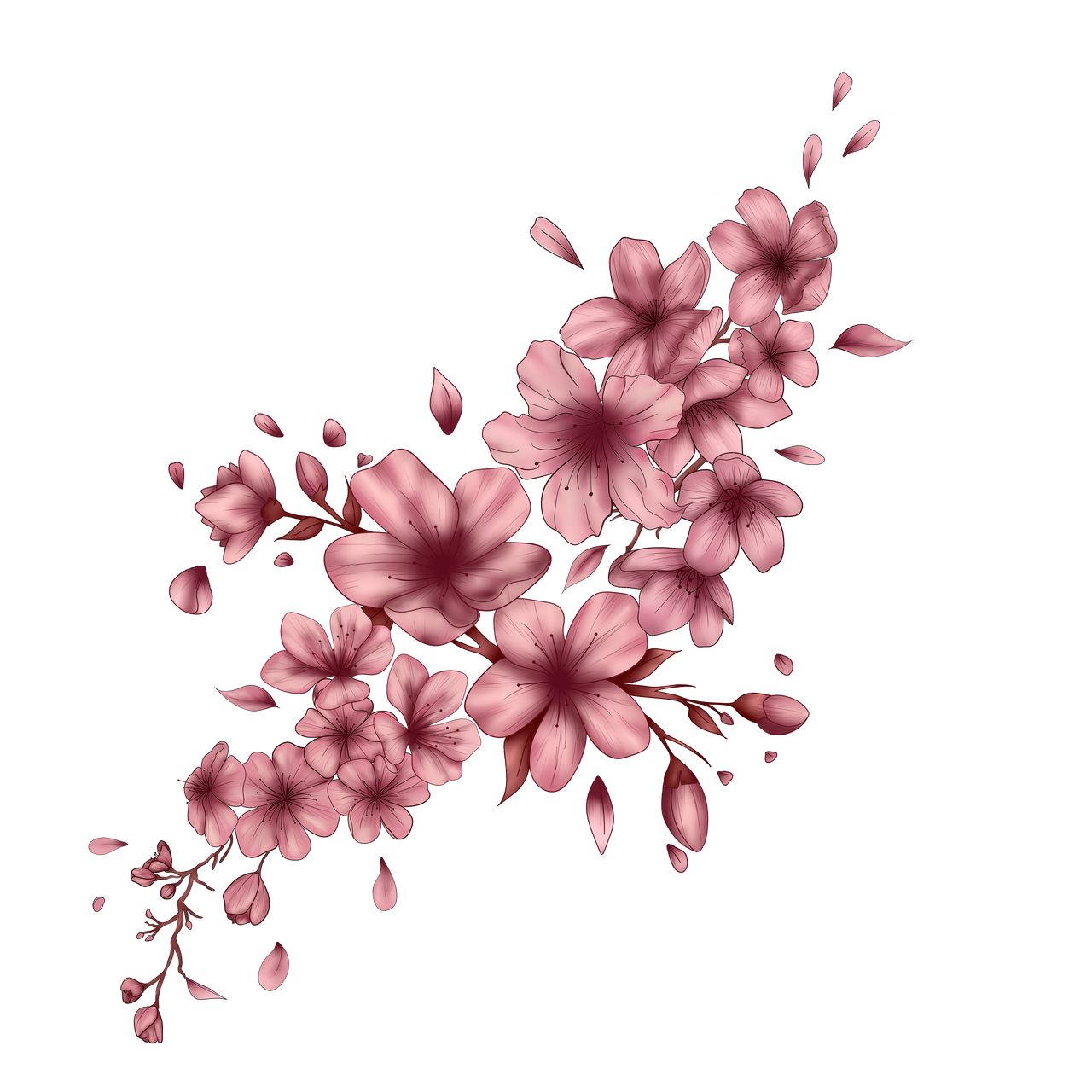 Cherry Blossom tattoo design by Akkia011 on DeviantArt