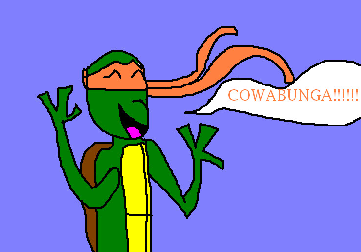 Michelangelo screams Cowabunga by CelineDGD on DeviantArt