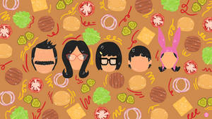 Bob's Burger Pattern Wallpaper (Brown)