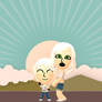 La mii Kate junto con su hermano menor, Tulio