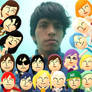 Una foto mia con mis personajes Miis