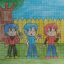 Darcy junto con los chicos con poderes