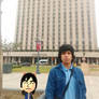 Mi Mii y yo cerca del hotel Sheraton