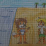 Darcy y Stripe disfrutando de la playa