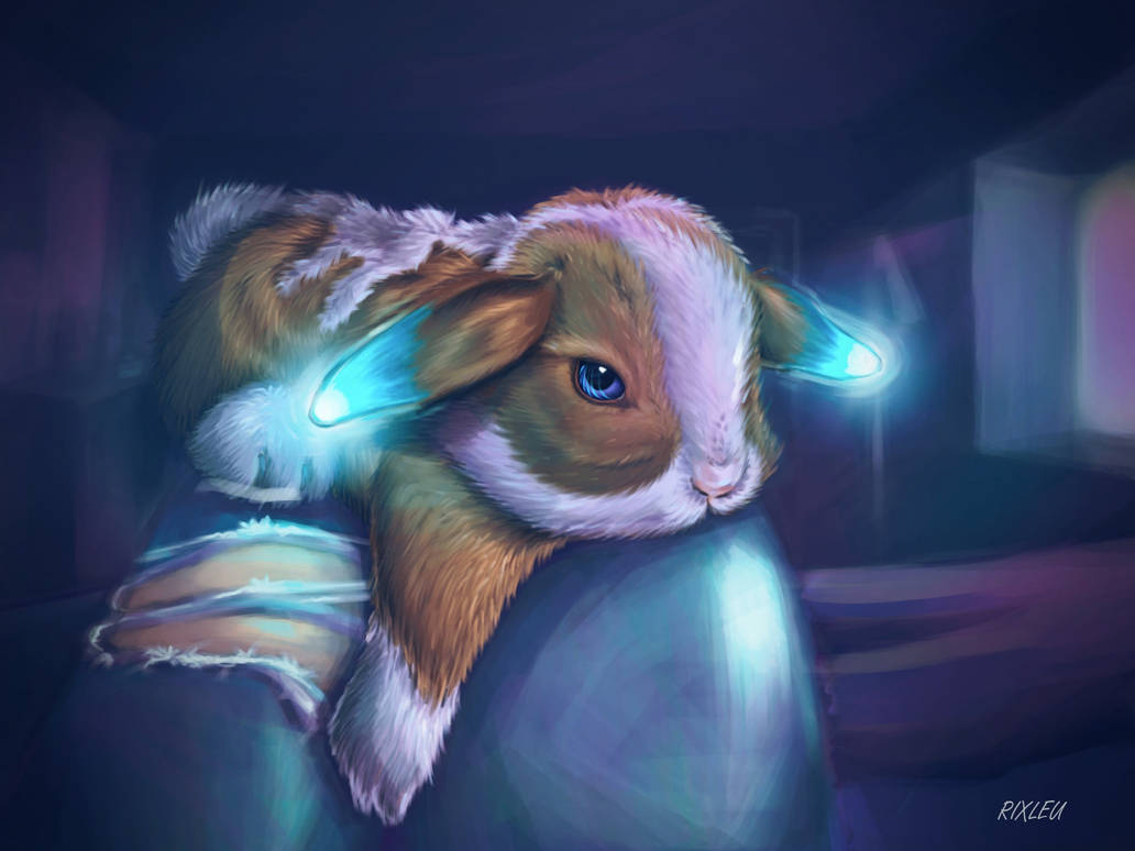 Bedazzled Rabbitears rabbit with glowing ears by RIXLEU on DeviantArt