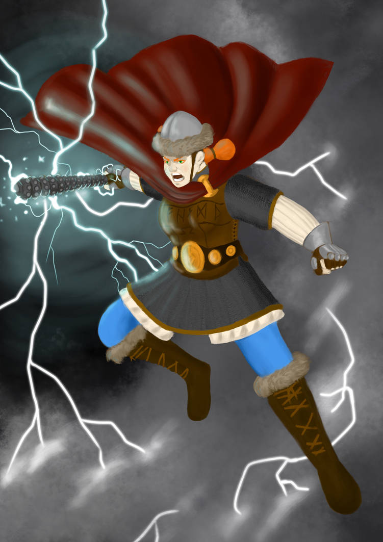 Norse Mythology: Thrud, daughter of Thor by Enemicarium on DeviantArt