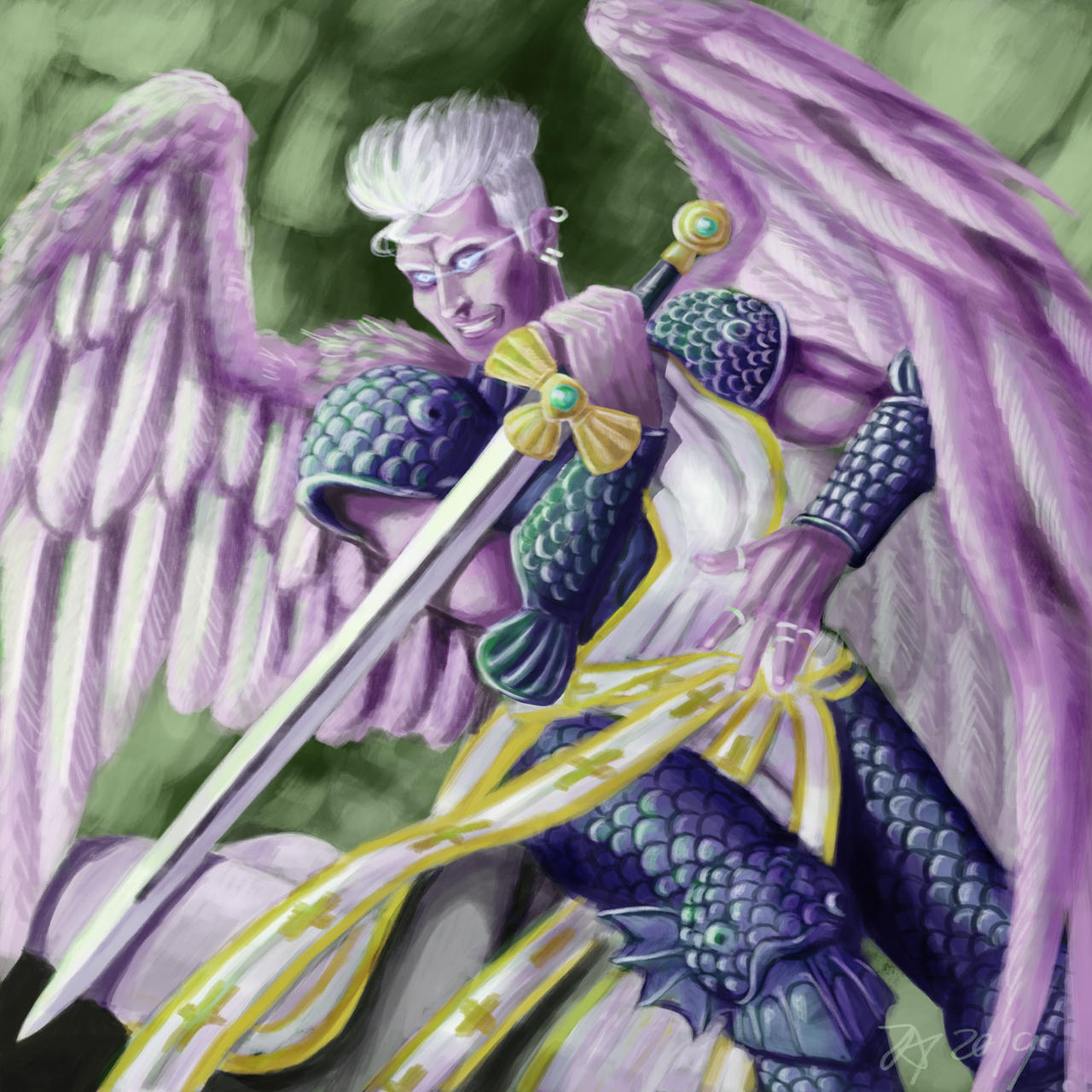 Redesign of Raphael, from Shin Megami Tensei by Enemicarium on DeviantArt