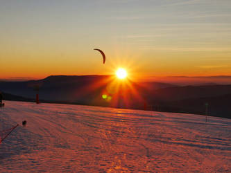 Couche de soleil sur le mont Semnoz 