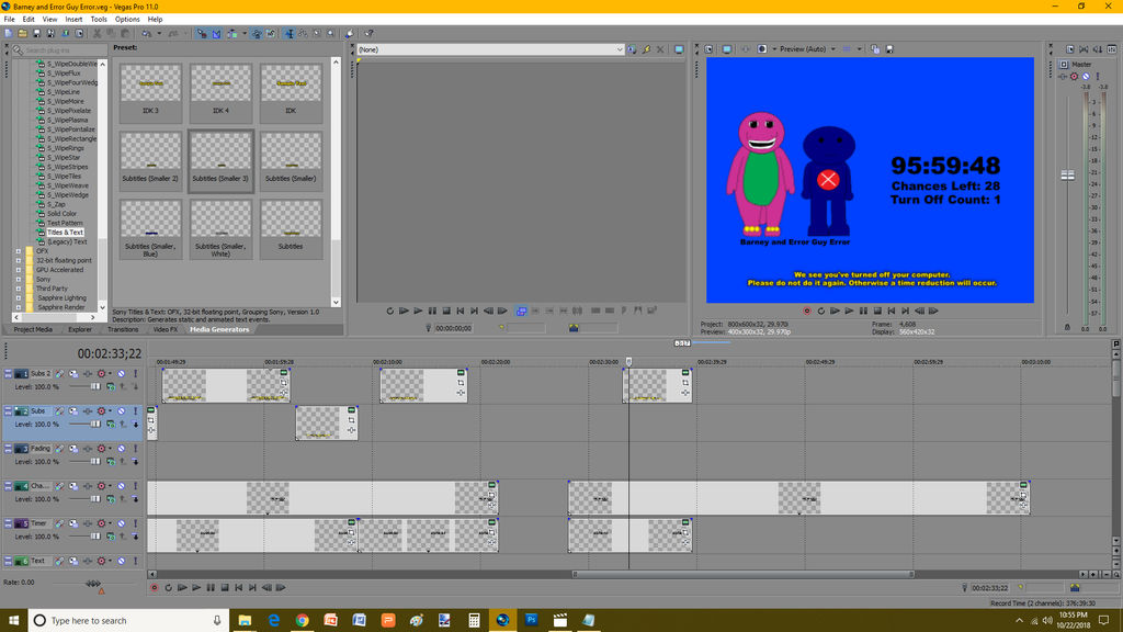 Barney And Error Guy Error W.I.P. by Neopets2012 on DeviantArt