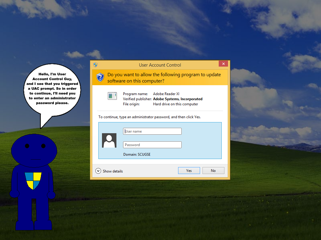User Account Control Guy Introduces Himself by Neopets2012 on DeviantArt