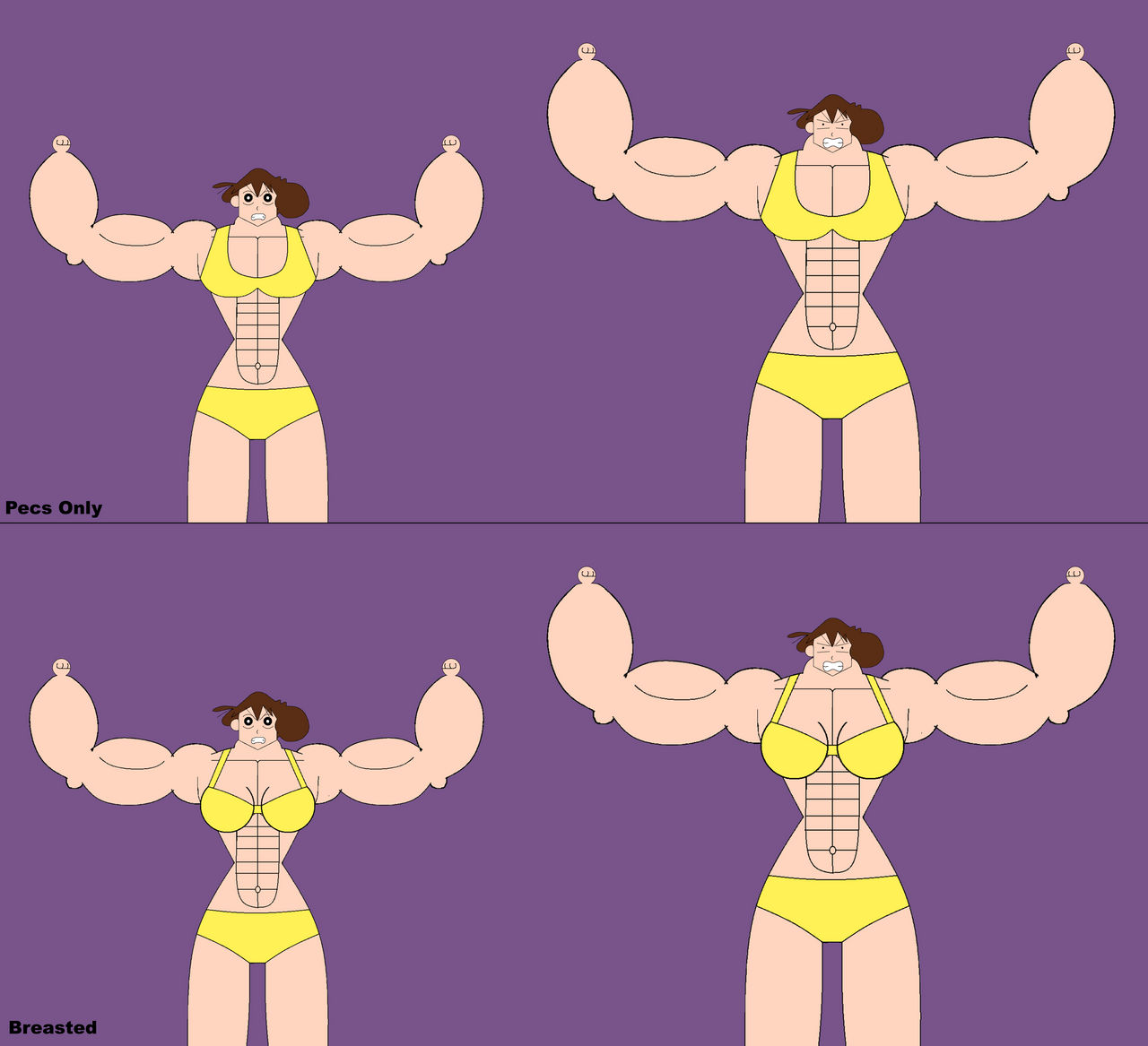 Muscular Misae Nohara Phases 5 6 Both Versions By Neopets12 On Deviantart