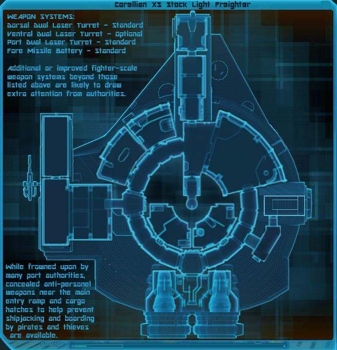 Corellian XS Stock Light Freighter plan